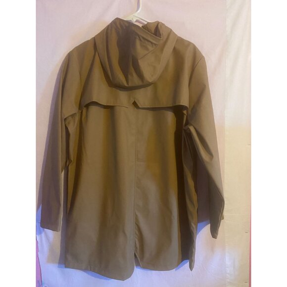 Vera Bradley Tan Women's Large Button Up Raincoat with Hood - Picture 8 of 9